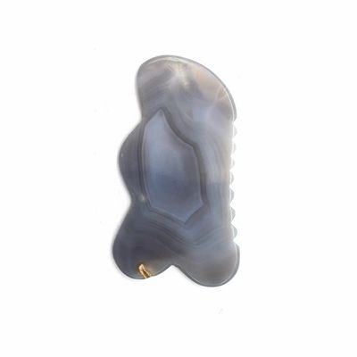 Handmade Natural Agate Gua Sha Scraping Massage Tool for Traditional Acupuncture Healing