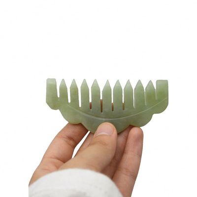 Natural Jade Stone Hair Comb Scalp Gua Sha Massage Comb Massager with Meridian Clearing Properties Picture Perfect