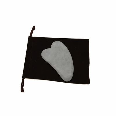 Hand-Held Gua Sha Tool Made of White Jade for Effective Muscle Massage and Beauty Care