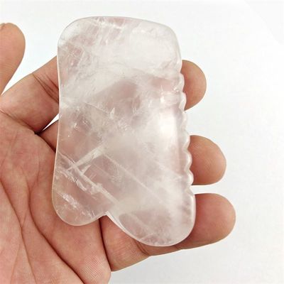 Facial Massage Tool Clear Quartz Gua Sha Scraping Tool for SPA and Acupuncture Treatment
