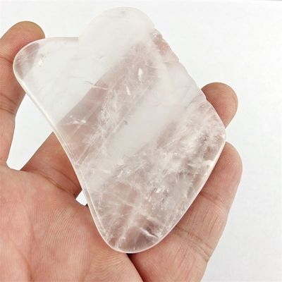 Facial Massage Tool Clear Quartz Gua Sha Scraping Tool for SPA and Acupuncture Treatment