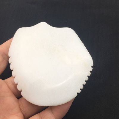 Jade Gua Sha Board for Face and Body Massage White Jade Scraping Tool Massager