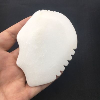 Jade Gua Sha Board for Face and Body Massage White Jade Scraping Tool Massager