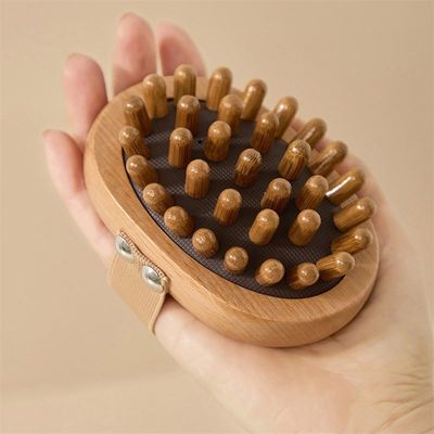Massage Area Full-body Wooden Body Meridian Massage Brush Gua Sha Massager Comb With Air Bag for Scalp Massage Comb