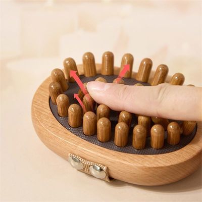 Massage Area Full-body Wooden Body Meridian Massage Brush Gua Sha Massager Comb With Air Bag for Scalp Massage Comb