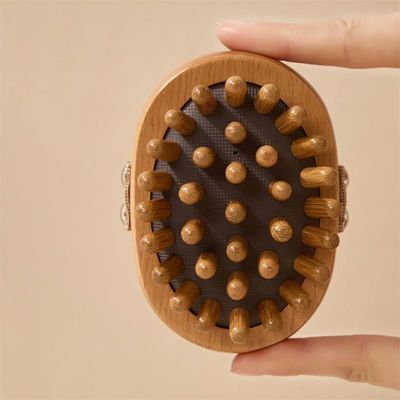 Massage Area Full-body Wooden Body Meridian Massage Brush Gua Sha Massager Comb With Air Bag for Scalp Massage Comb