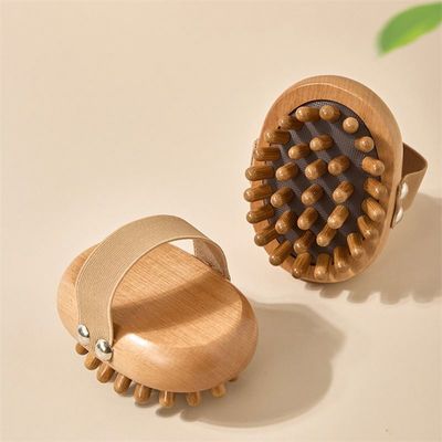 Massage Area Full-body Wooden Body Meridian Massage Brush Gua Sha Massager Comb With Air Bag for Scalp Massage Comb