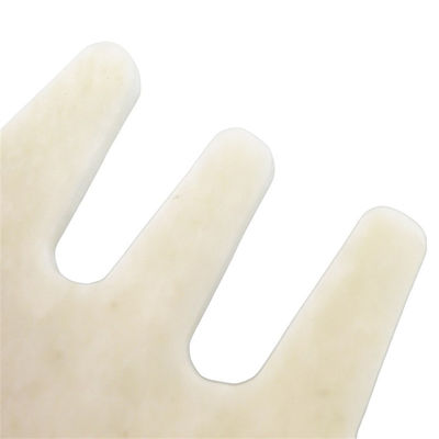 Head Spa Massager Chinese Natural White Xiuyan Jade Gua Sha Scraping Comb for 2024 Trending Massage Tools