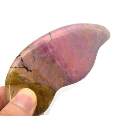 Body Healthcare Massage Essential Natural Rhodochrosite Gua Sha Scraping Massager for Health Care Function