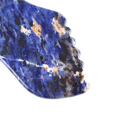 2024 Trend Lip Shape Blue Sodalite Stone Gua Sha Scraping Massager for Face Skin Beauty within Body Massage Equipment