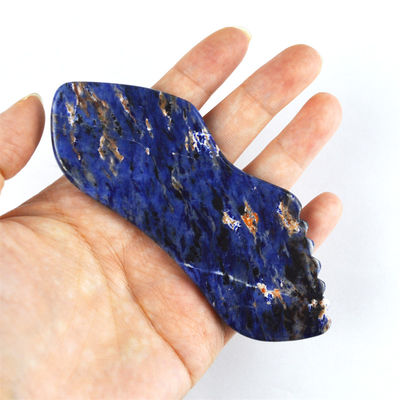 2024 Trend Lip Shape Blue Sodalite Stone Gua Sha Scraping Massager for Face Skin Beauty within Body Massage Equipment