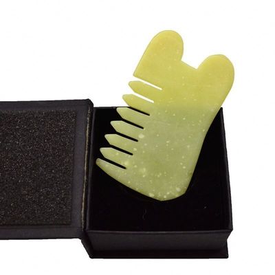 Body Healthcare Massage Natural Xiu Yan Jade Stone Scraping Guasha Comb Hair Facial Scalp Gua Sha Brush Tools for Head