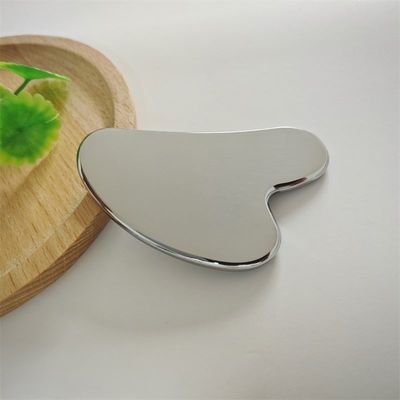 Customized Logo Skin Care Tool Stainless Steel Heart-shaped Gua Sha Board for Facial Lifting Metal Massager