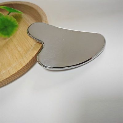Customized Logo Skin Care Tool Stainless Steel Heart-shaped Gua Sha Board for Facial Lifting Metal Massager