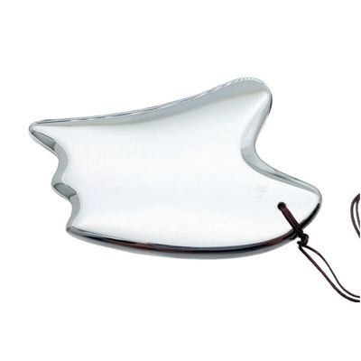 Natural Board Terahertz Gua Sha Facial Massage Tool Silver Heart Shape Massager for Scraping and Trigger Point Treatment