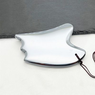 Natural Board Terahertz Gua Sha Facial Massage Tool Silver Heart Shape Massager for Scraping and Trigger Point Treatment