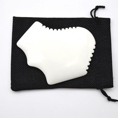 Customized White Jade Body Massager Comfortable Gua Sha Facial Massage Board Tool for Body Circulation Improvement