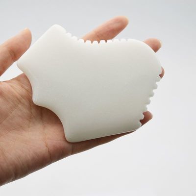 Customized White Jade Body Massager Comfortable Gua Sha Facial Massage Board Tool for Body Circulation Improvement