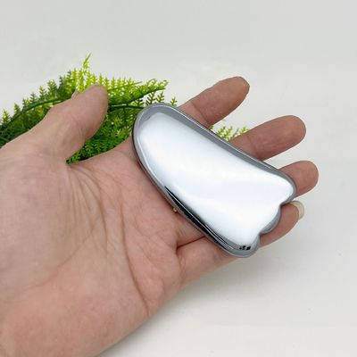 Customized Logo Availabled Silver Terahertz Gua Sha Massage Scraping Tool for Skin Spa Facial Beauty