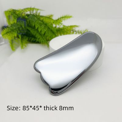 Customized Logo Availabled Silver Terahertz Gua Sha Massage Scraping Tool for Skin Spa Facial Beauty