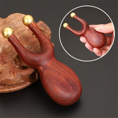 ISO9001 Certified Brass Eye Massage Tool for Nasal Bridge Sandalwood Facial Gua Sha Massage Comb 95*38mm Size