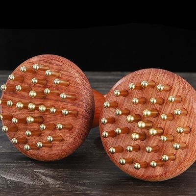 Gua Sha Function Brass Universal Meridian Massage Comb Body Massage Brush Scalp Relax And Hair Growth Head Massage Tool