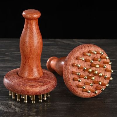 Gua Sha Function Brass Universal Meridian Massage Comb Body Massage Brush Scalp Relax And Hair Growth Head Massage Tool