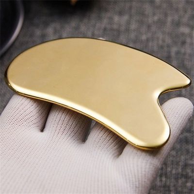 Certificate Yes Customized Logo Availabled Copper Facial Gua sha Board Tools Brass Scraping Massage Gua sha Tool Face Massage Tools