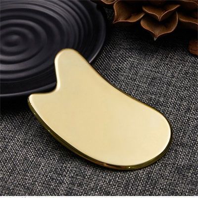 Certificate Yes Customized Logo Availabled Copper Facial Gua sha Board Tools Brass Scraping Massage Gua sha Tool Face Massage Tools
