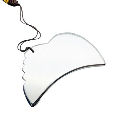Silver Terahertz Beauty Plate Scraping Massage Tool for a Luxurious and Rejuvenating Experience