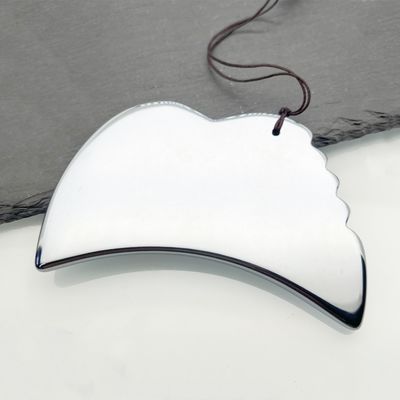 Silver Terahertz Beauty Plate Scraping Massage Tool for a Luxurious and Rejuvenating Experience