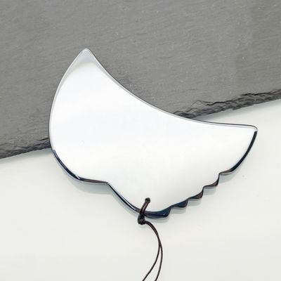 Silver Terahertz Beauty Plate Scraping Massage Tool for a Luxurious and Rejuvenating Experience