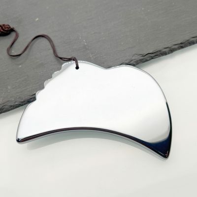 Silver Terahertz Beauty Plate Scraping Massage Tool for a Luxurious and Rejuvenating Experience