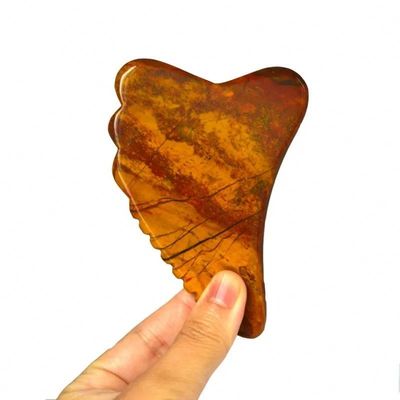 Gua Sha Scraping Massager Board Mookaite Jasper Facial Tool 10cm*7cm*0.6cm ISO9001 Certified Massage Board