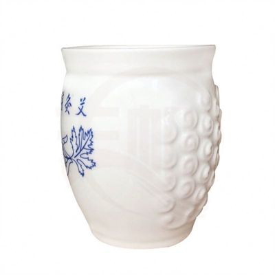 Body Massage Function Handheld Ceramic Gua Sha Cup for Meridian Dredging and Moxibustion Treatment