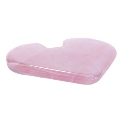 Logo Customized Logo Availabled Rose Quartz Heart-shaped Gua Sha Stone for Skin Care and Body Massager