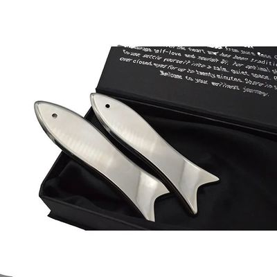Fish Shape Stainless Steel Guasha Board Traditional Metal Guasha Massage Tool for Face and Body Healthcare