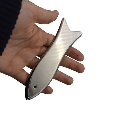 Fish Shape Stainless Steel Guasha Board Traditional Metal Guasha Massage Tool for Face and Body Healthcare