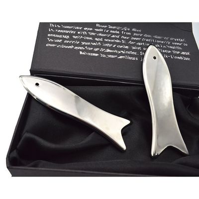 Fish Shape Stainless Steel Guasha Board Traditional Metal Guasha Massage Tool for Face and Body Healthcare