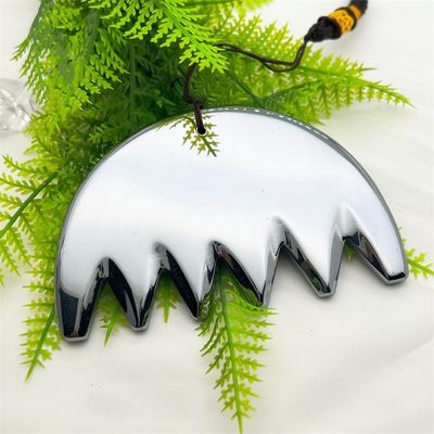 Head Massage Natural Energy Stone Terahertz Lightweight Portable V Face Beauty Grooming Six Teeth Scraping Scalp Comb
