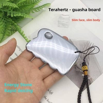 Style Terahertz Plate Scraping Massage Tool Gua Sha Guasha Board for Back Body Massager Silver