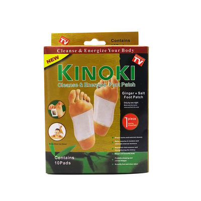 White/gold Herbal Detox Foot Pads 100% Natural Bamboo Extract for Stress Relief and Cleansing Muscles