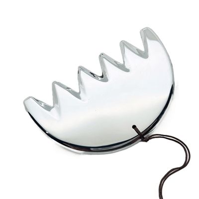 Body Massage Silver Six-tooth Terahertz Gua Sha Board Scalp Comb Guasha Energy Stone Head Massager Health Care Salon Beauty Tool