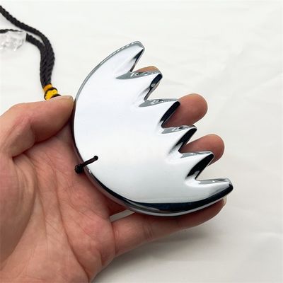 Body Massage Silver Six-tooth Terahertz Gua Sha Board Scalp Comb Guasha Energy Stone Head Massager Health Care Salon Beauty Tool