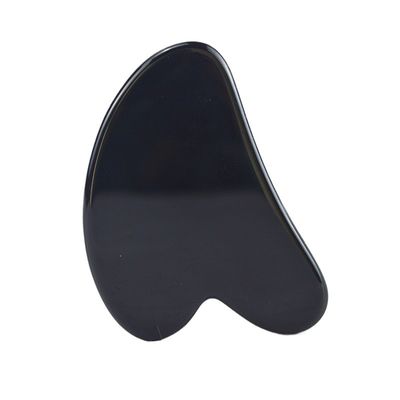 Heart Shape Black Obsidian Guasha 100% Natural Jade Board Gua Sha Scraping Massage Tool Customized Logo for Customization