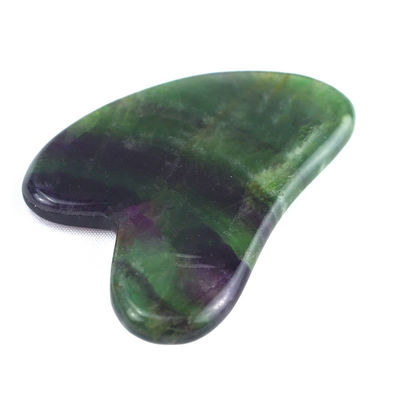 2024 Heart Shape Rainbow Fluorite Gua Sha Massage Scraping Tool for Body Spa