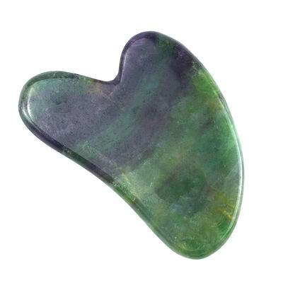 2024 Heart Shape Rainbow Fluorite Gua Sha Massage Scraping Tool for Body Spa