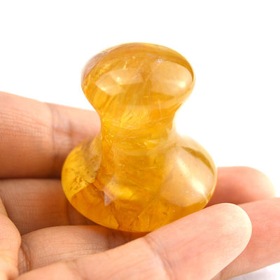 Yellow Citrine Mushroom Gua Sha Face Massage Tool Mushroom Shape at Affordable