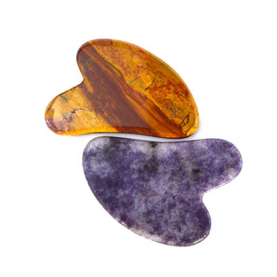 Logo Customized Logo Availabled Jade/Crystal Heart Shape Gua Sha Massage Board for Body Muscles Self Skin Care Spa Facial