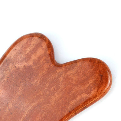 Body Massage Red Jasper Guasha Tool Jade Stone Facial Skincare Scraper Custom Logo Heart Shape Face Gua Sha Massager Tool